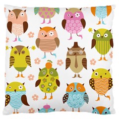 Cute Owls Pattern Standard Flano Cushion Case (one Side) by BangZart