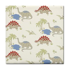 Dinosaur Art Pattern Tile Coasters by BangZart