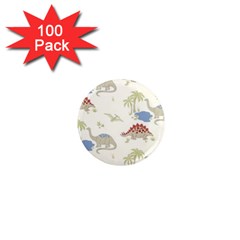 Dinosaur Art Pattern 1  Mini Magnets (100 Pack)  by BangZart