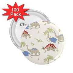 Dinosaur Art Pattern 2 25  Buttons (100 Pack)  by BangZart