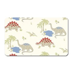 Dinosaur Art Pattern Magnet (rectangular) by BangZart