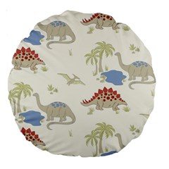 Dinosaur Art Pattern Large 18  Premium Round Cushions by BangZart