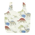 Dinosaur Art Pattern Full Print Recycle Bags (L)  Front