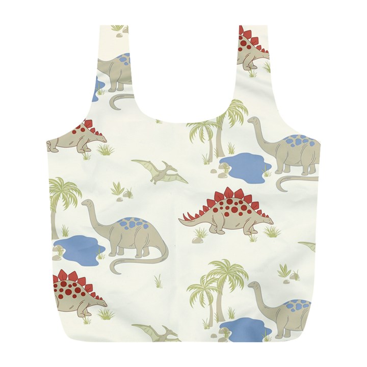 Dinosaur Art Pattern Full Print Recycle Bags (L) 