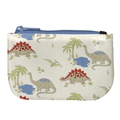 Dinosaur Art Pattern Large Coin Purse