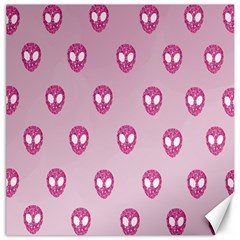 Alien Pattern Pink Canvas 12  X 12   by BangZart