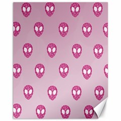 Alien Pattern Pink Canvas 11  X 14   by BangZart