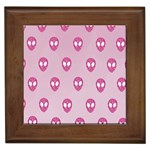 Alien Pattern Pink Framed Tiles Front