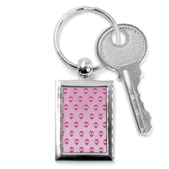 Alien Pattern Pink Key Chains (rectangle)  by BangZart