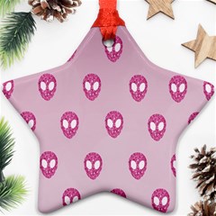 Alien Pattern Pink Star Ornament (two Sides) by BangZart