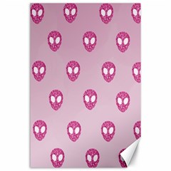 Alien Pattern Pink Canvas 24  X 36  by BangZart