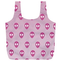 Alien Pattern Pink Full Print Recycle Bags (l)  by BangZart