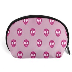 Alien Pattern Pink Accessory Pouches (large)  by BangZart