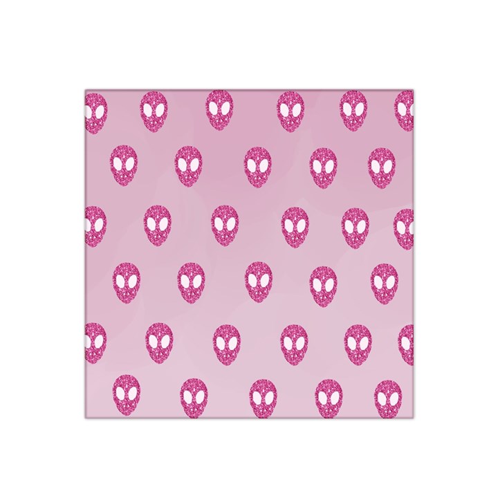 Alien Pattern Pink Satin Bandana Scarf