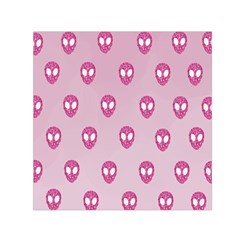 Alien Pattern Pink Small Satin Scarf (square) by BangZart