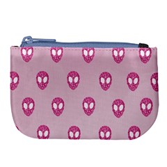 Alien Pattern Pink Large Coin Purse