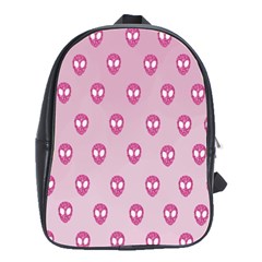 Alien Pattern Pink School Bags(large)  by BangZart