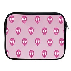 Alien Pattern Pink Apple Ipad 2/3/4 Zipper Cases by BangZart