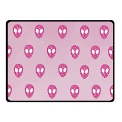 Alien Pattern Pink Double Sided Fleece Blanket (small)  by BangZart