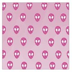 Alien Pattern Pink Large Satin Scarf (square) by BangZart