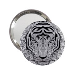 Tiger Head 2 25  Handbag Mirrors by BangZart