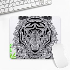 Tiger Head Large Mousepads by BangZart