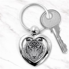 Tiger Head Key Chains (heart)  by BangZart