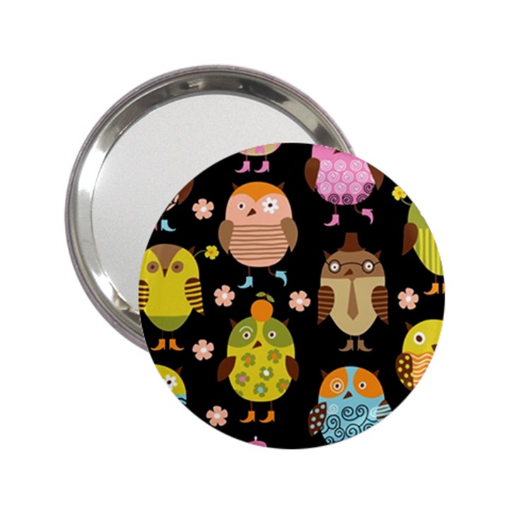 Cute Owls Pattern 2.25  Handbag Mirrors