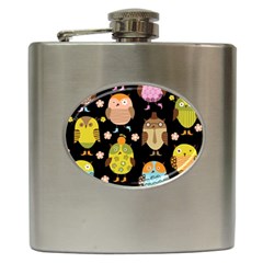 Cute Owls Pattern Hip Flask (6 Oz) by BangZart