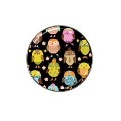 Cute Owls Pattern Hat Clip Ball Marker by BangZart