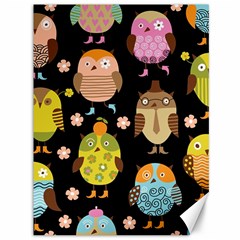 Cute Owls Pattern Canvas 36  X 48   by BangZart