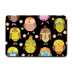 Cute Owls Pattern Small Doormat  by BangZart