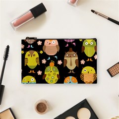 Cute Owls Pattern Cosmetic Bag (small)  by BangZart