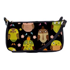 Cute Owls Pattern Shoulder Clutch Bags by BangZart