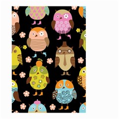 Cute Owls Pattern Small Garden Flag (two Sides) by BangZart