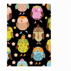 Cute Owls Pattern Large Garden Flag (two Sides) by BangZart