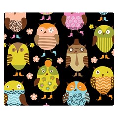 Cute Owls Pattern Double Sided Flano Blanket (small)  by BangZart