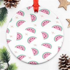 Watermelon Wallpapers  Creative Illustration And Patterns Ornament (round) by BangZart