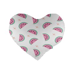 Watermelon Wallpapers  Creative Illustration And Patterns Standard 16  Premium Heart Shape Cushions by BangZart