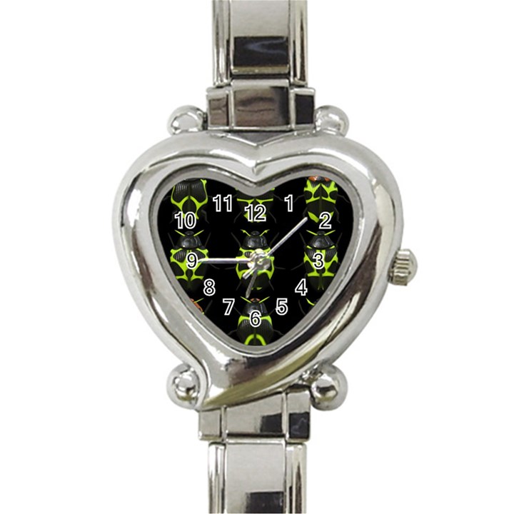 Beetles Insects Bugs Heart Italian Charm Watch