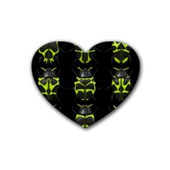 Beetles Insects Bugs Heart Coaster (4 Pack)  by BangZart