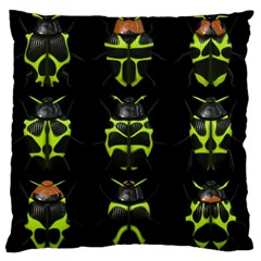 Beetles Insects Bugs Large Flano Cushion Case (one Side)