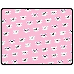 Girly Girlie Punk Skull Double Sided Fleece Blanket (medium)  by BangZart