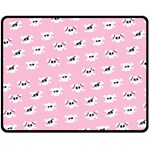 Girly Girlie Punk Skull Double Sided Fleece Blanket (Medium)  58.8 x47.4  Blanket Front