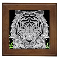 Tiger Head Framed Tiles by BangZart