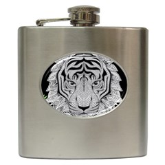 Tiger Head Hip Flask (6 Oz) by BangZart