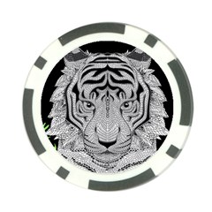 Tiger Head Poker Chip Card Guard