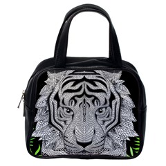 Tiger Head Classic Handbags (one Side) by BangZart