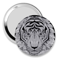 Tiger Head 3  Handbag Mirrors by BangZart