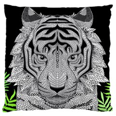 Tiger Head Standard Flano Cushion Case (two Sides) by BangZart